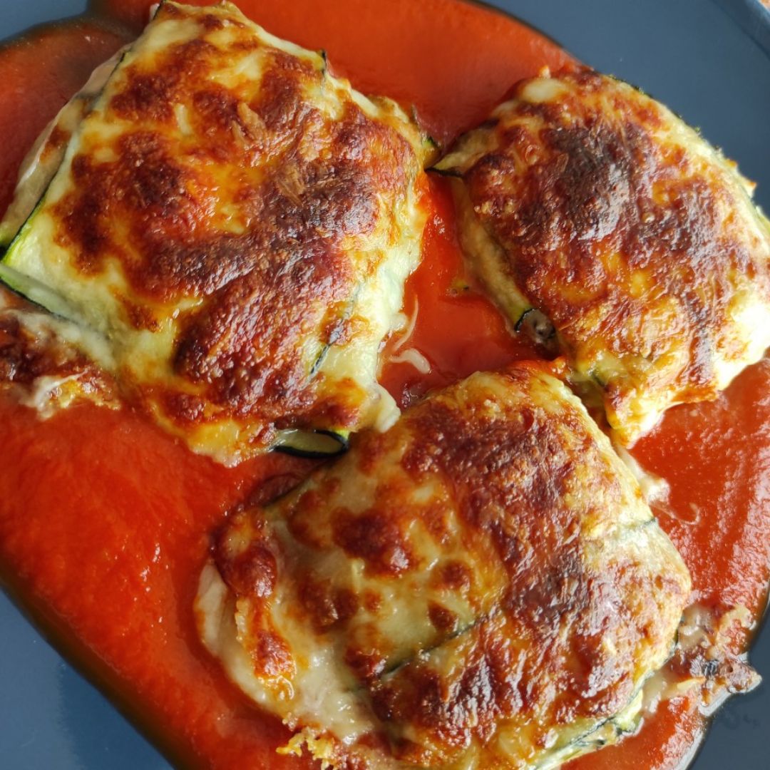 Raviolis de calabacín, ricotta y espinacas