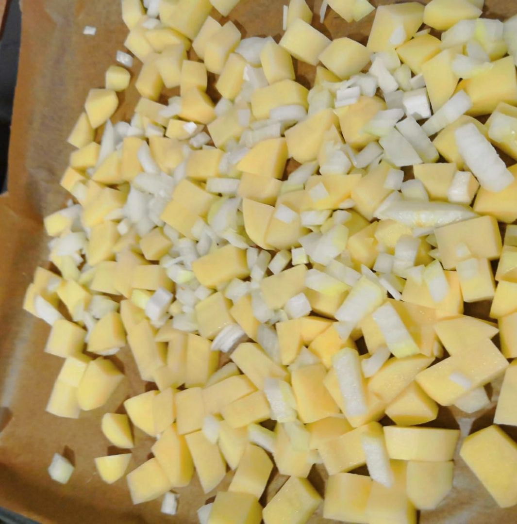 Tortilla de patata con cebolla (sin freir) Paso 0 Tortilla de patata con cebolla (sin freir) Paso 0