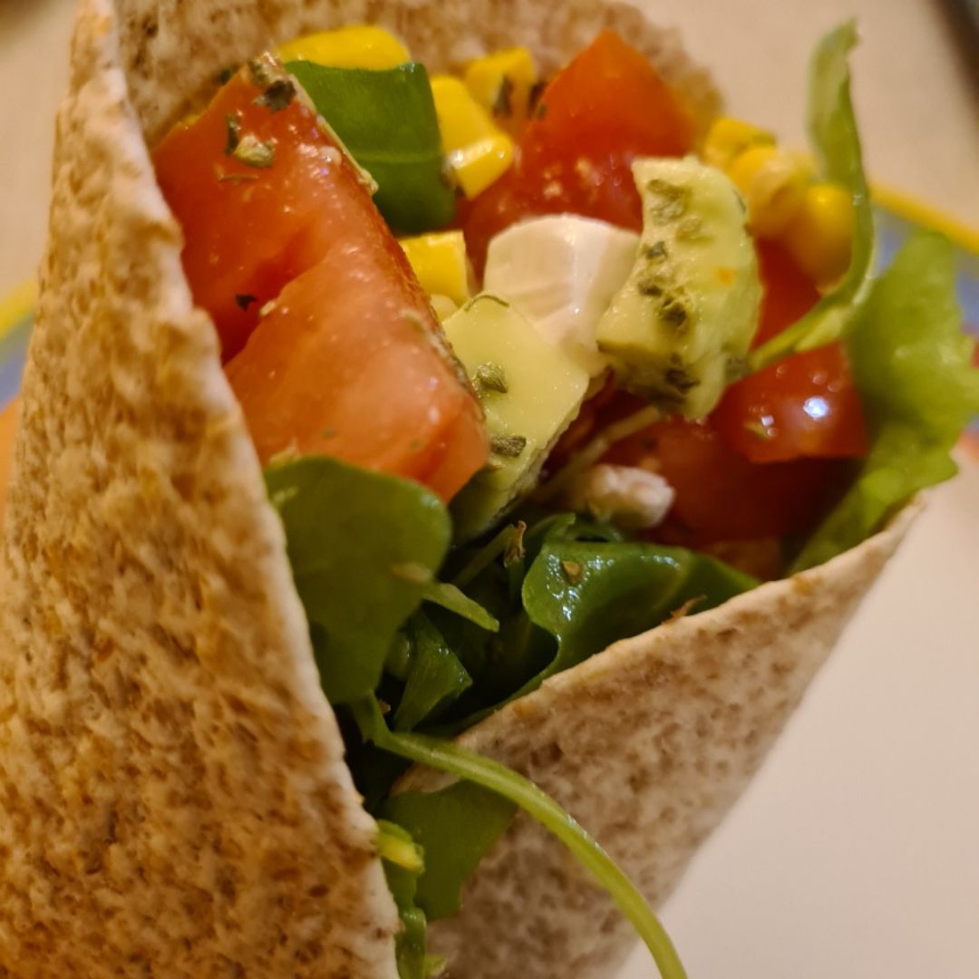 Wraps con vegetales y queso Wraps con vegetales y queso