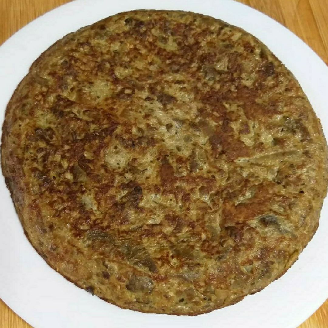 Tortilla de berenjenas con albahaca Tortilla de berenjenas con albahaca