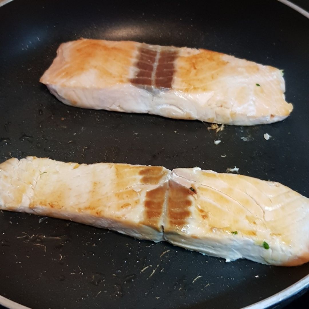 Espaguetis de Calabacín con Salmón Paso 2