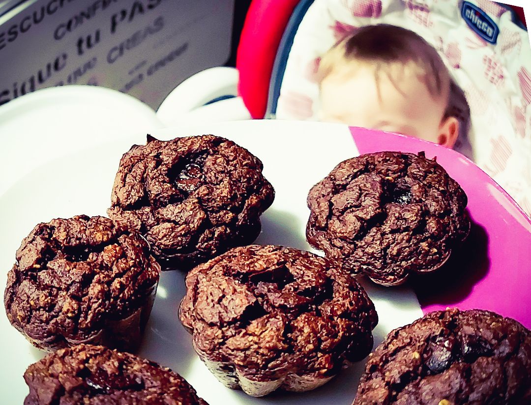 Muffins de calabaza, mandarina y cacao Muffins de calabaza, mandarina y cacao