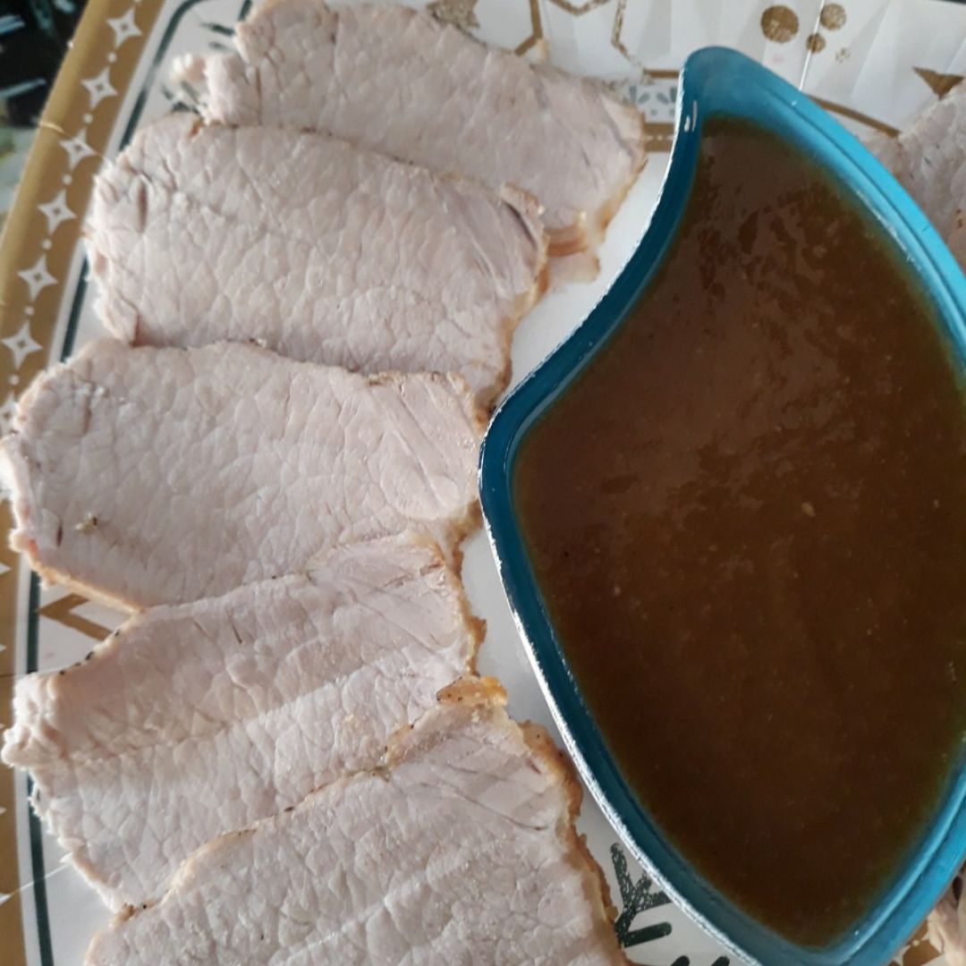 Carne mechá con salsa de naranja Carne mechá con salsa de naranja