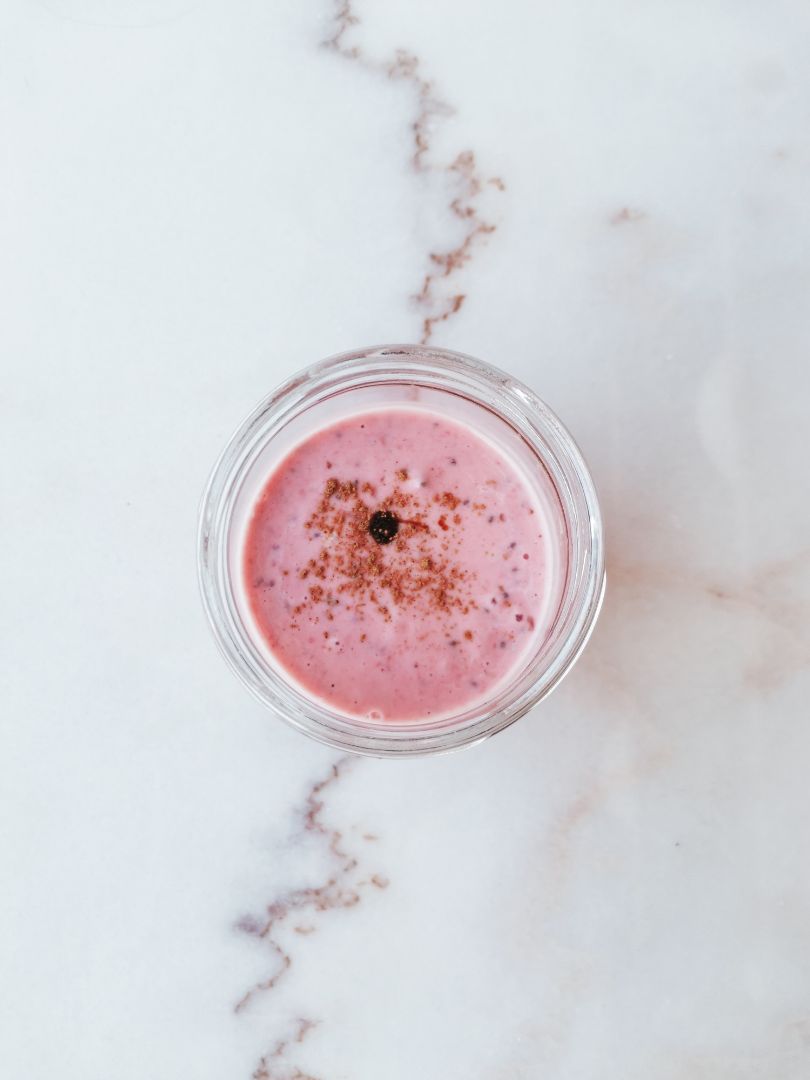 Smoothie de frambuesas y banana Smoothie de frambuesas y banana