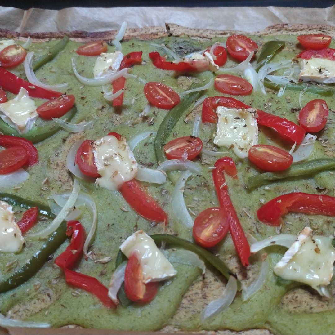 Pizza base de lentejas 