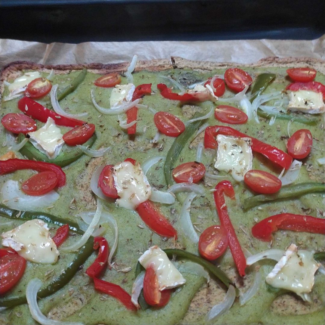 Pizza base de lentejas  Paso 5