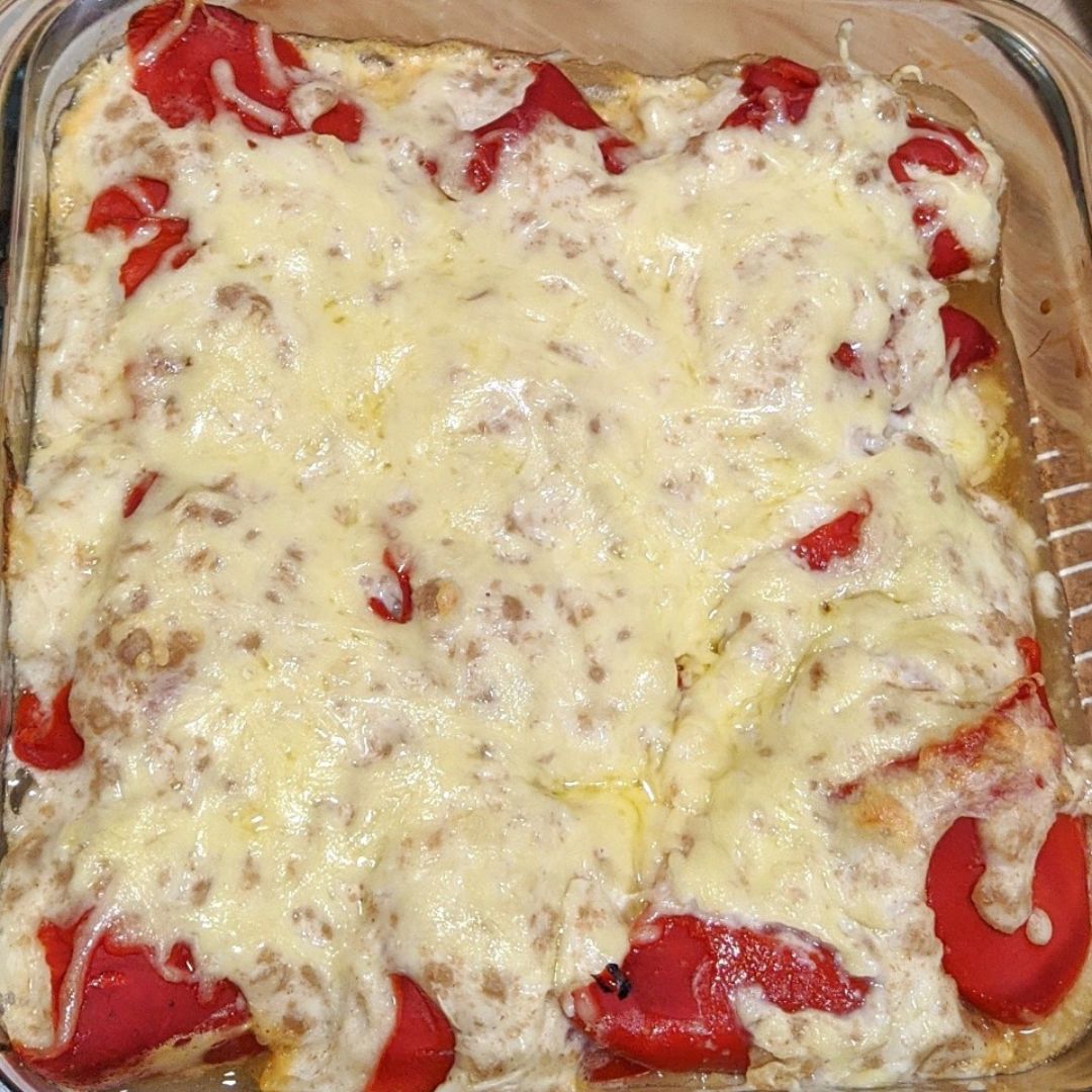 Pimientos rellenos de bacalao y bechamel Pimientos rellenos de bacalao y bechamel