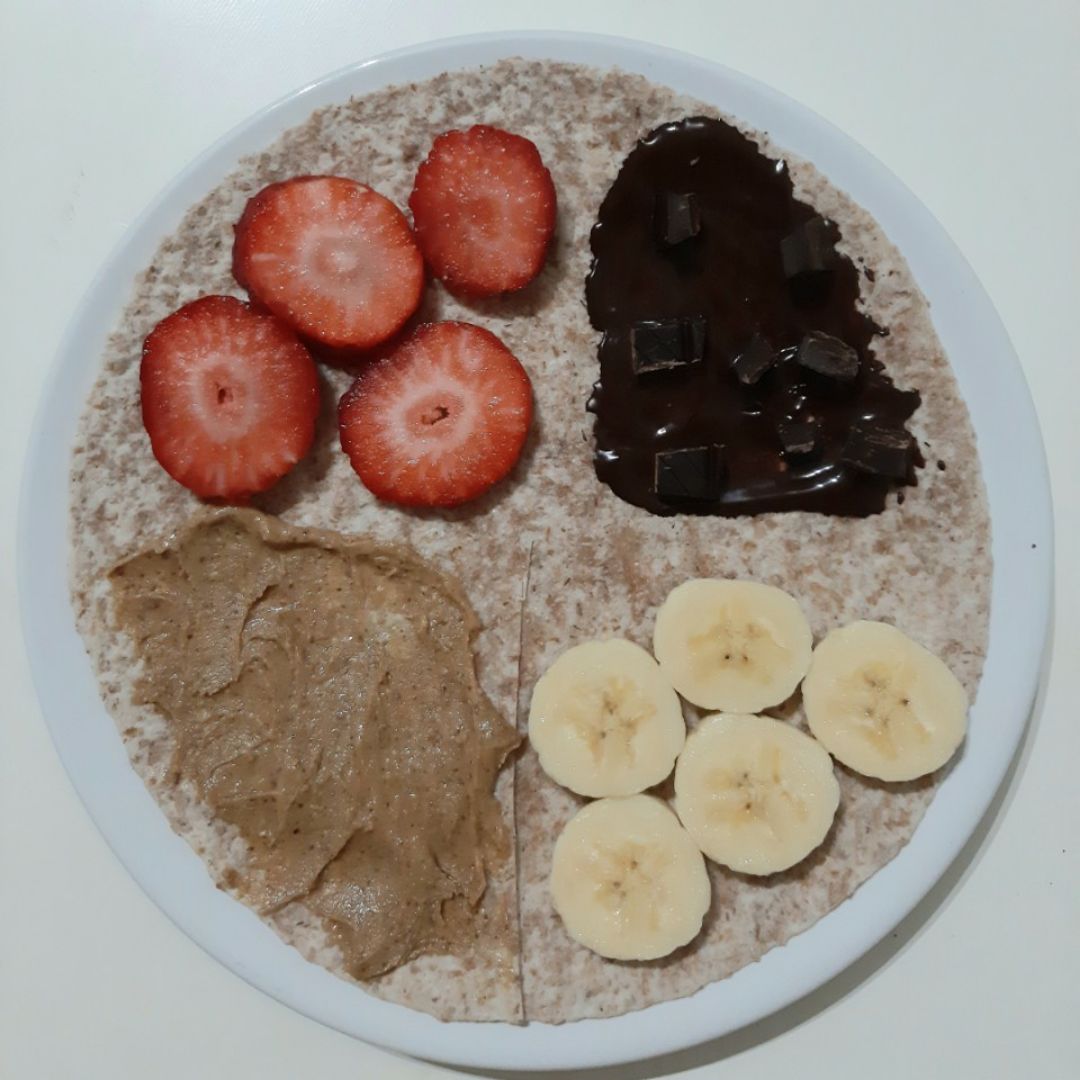 Idea de desayuno/merienda fácil, buenísima y con truqui😜 Paso 1 Idea de desayuno/merienda fácil, buenísima y con truqui😜 Paso 1