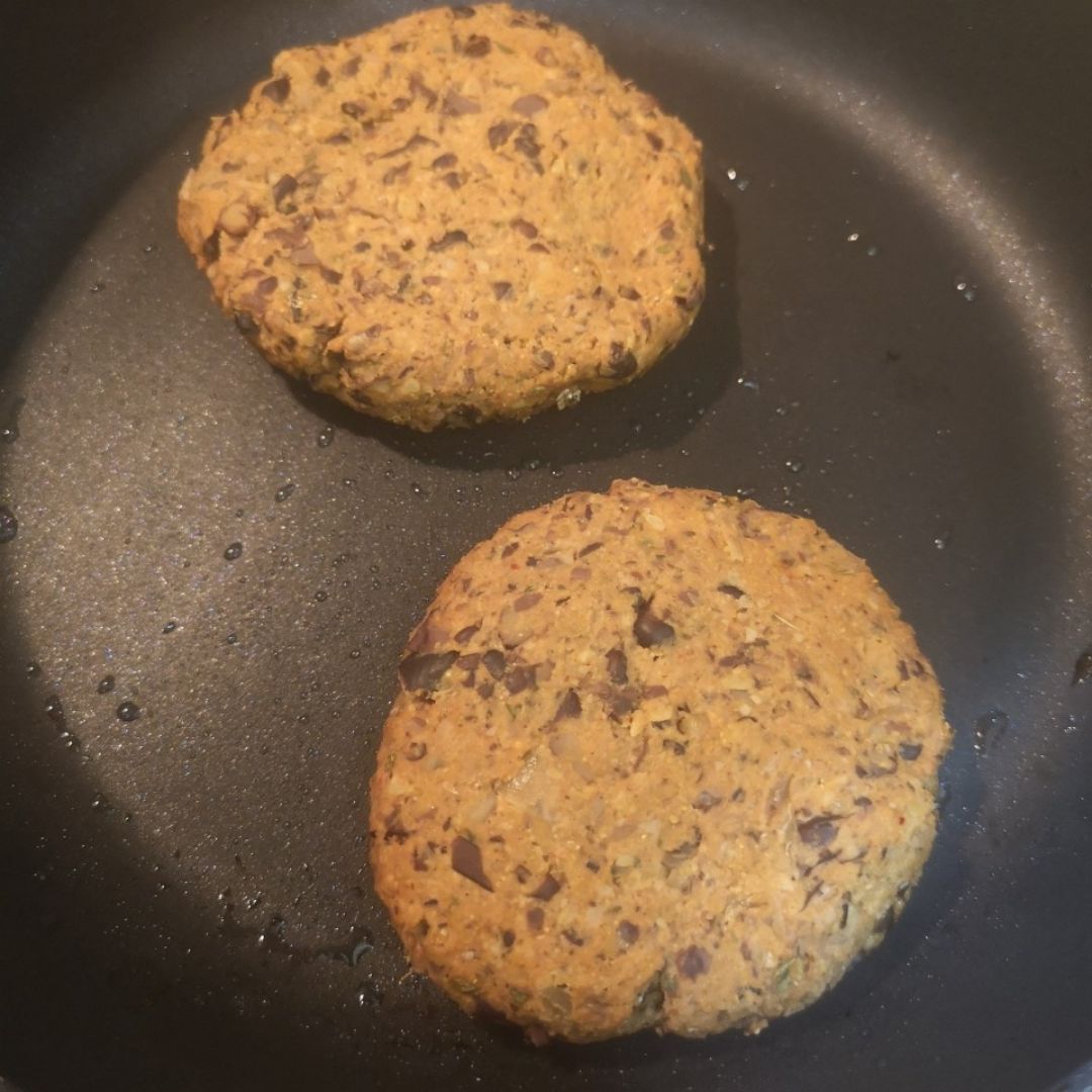 Hamburguesa de alubias negras Hamburguesa de alubias negras