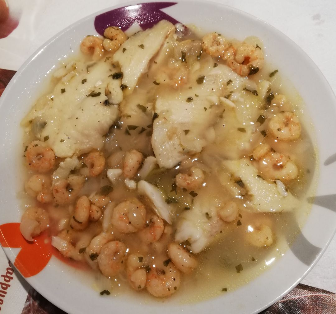 Merluza Con Gambas Merluza Con Gambas