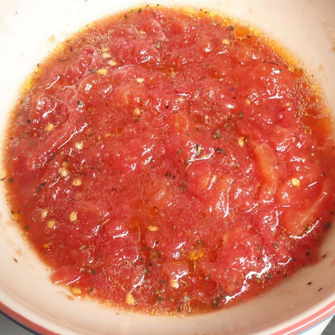 Calabacín con jamón serrano y tomate Paso 4 Calabacín con jamón serrano y tomate Paso 4