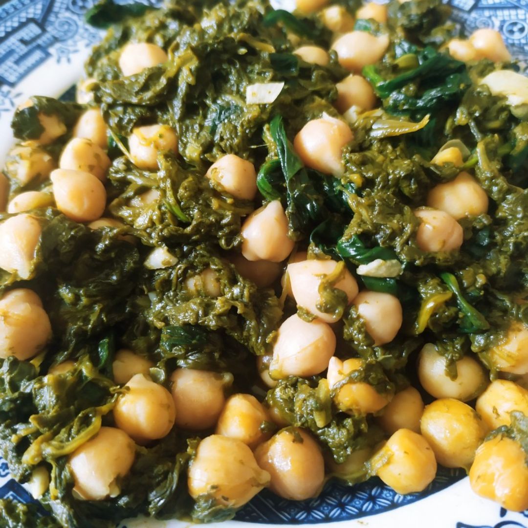 Espinacas con garbanzos Espinacas con garbanzos