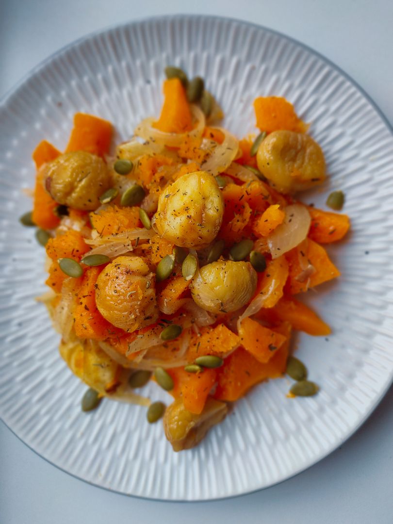 WOK DE OTOÑO CON CASTAÑAS Y CALABAZA
WOK DE OTOÑO CON CASTAÑAS Y CALABAZA