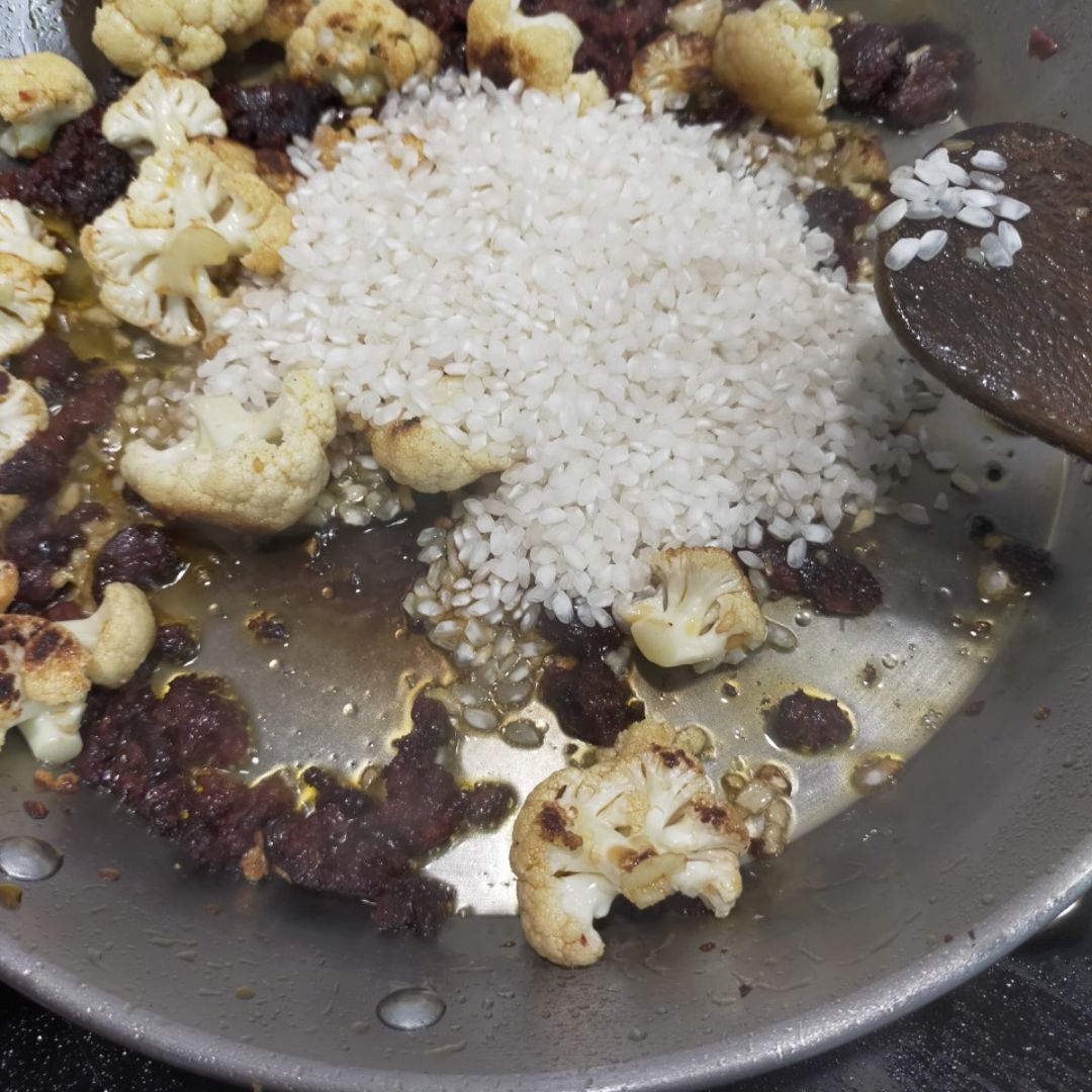 Arroz de coliflor y morcilla ibérica Paso 7 Arroz de coliflor y morcilla ibérica Paso 7