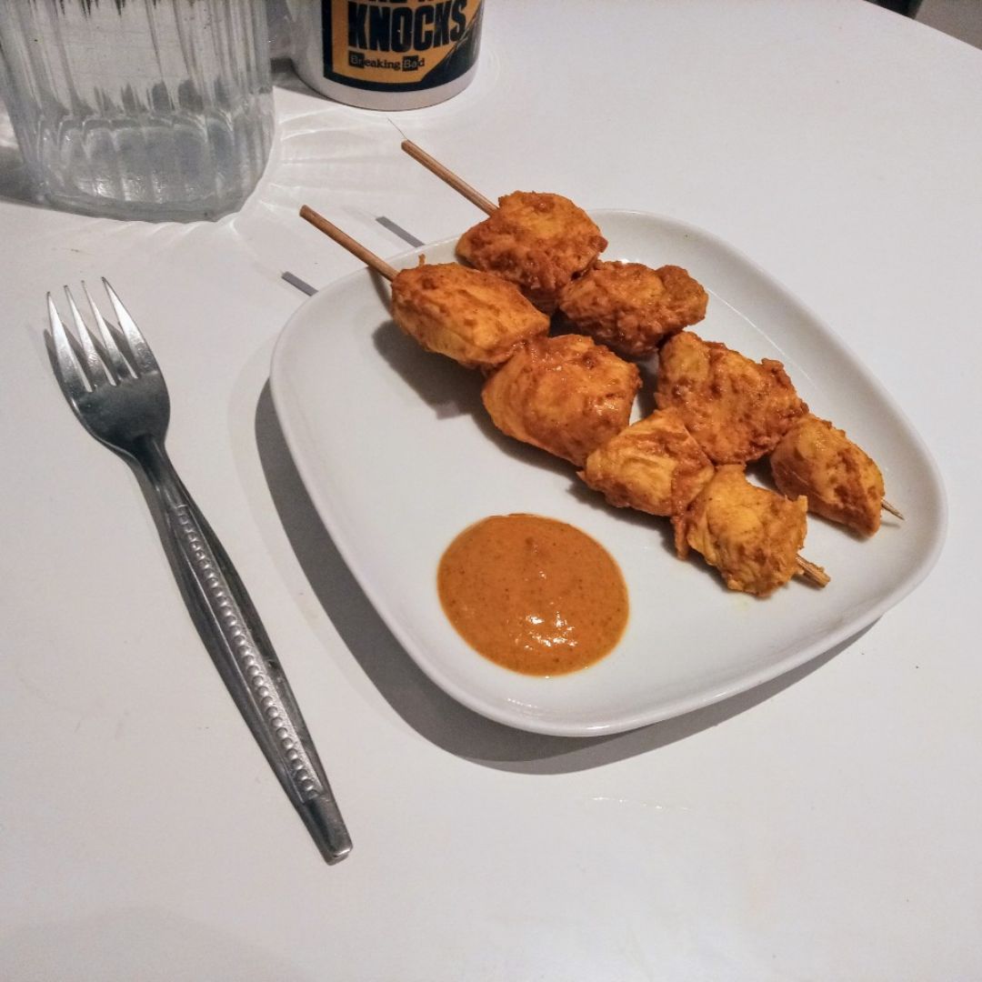 Solomillo de pavo satay Solomillo de pavo satay