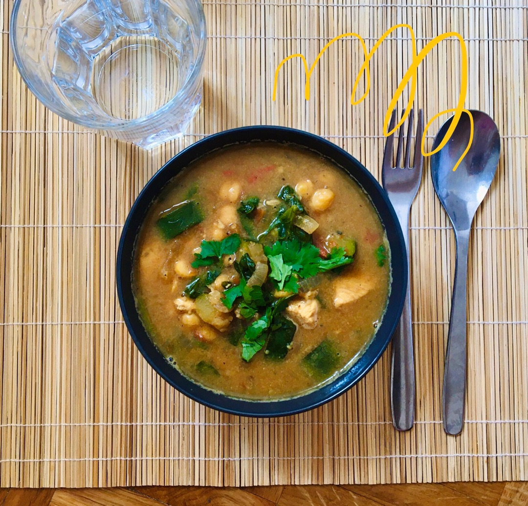 Guiso de garbanzos al curry