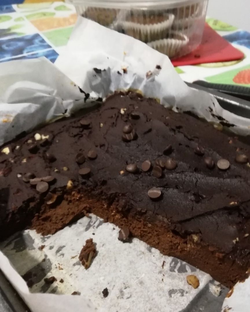 Brownie de calabaza y dátiles Brownie de calabaza y dátiles