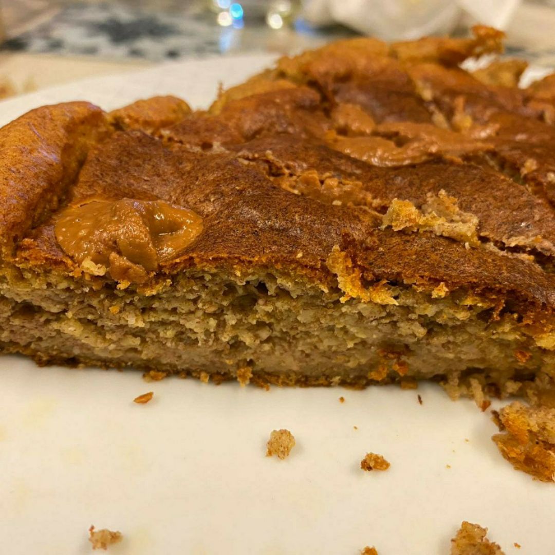 Bizcocho de caqui y crema de cacahuete fit 🥧🥜 Paso 5