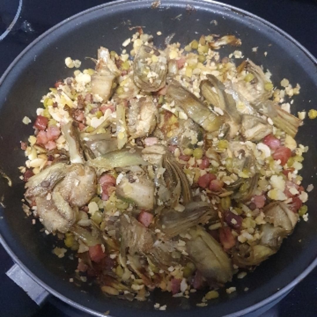Alcachofas con jamón y mélanges Alcachofas con jamón y mélanges