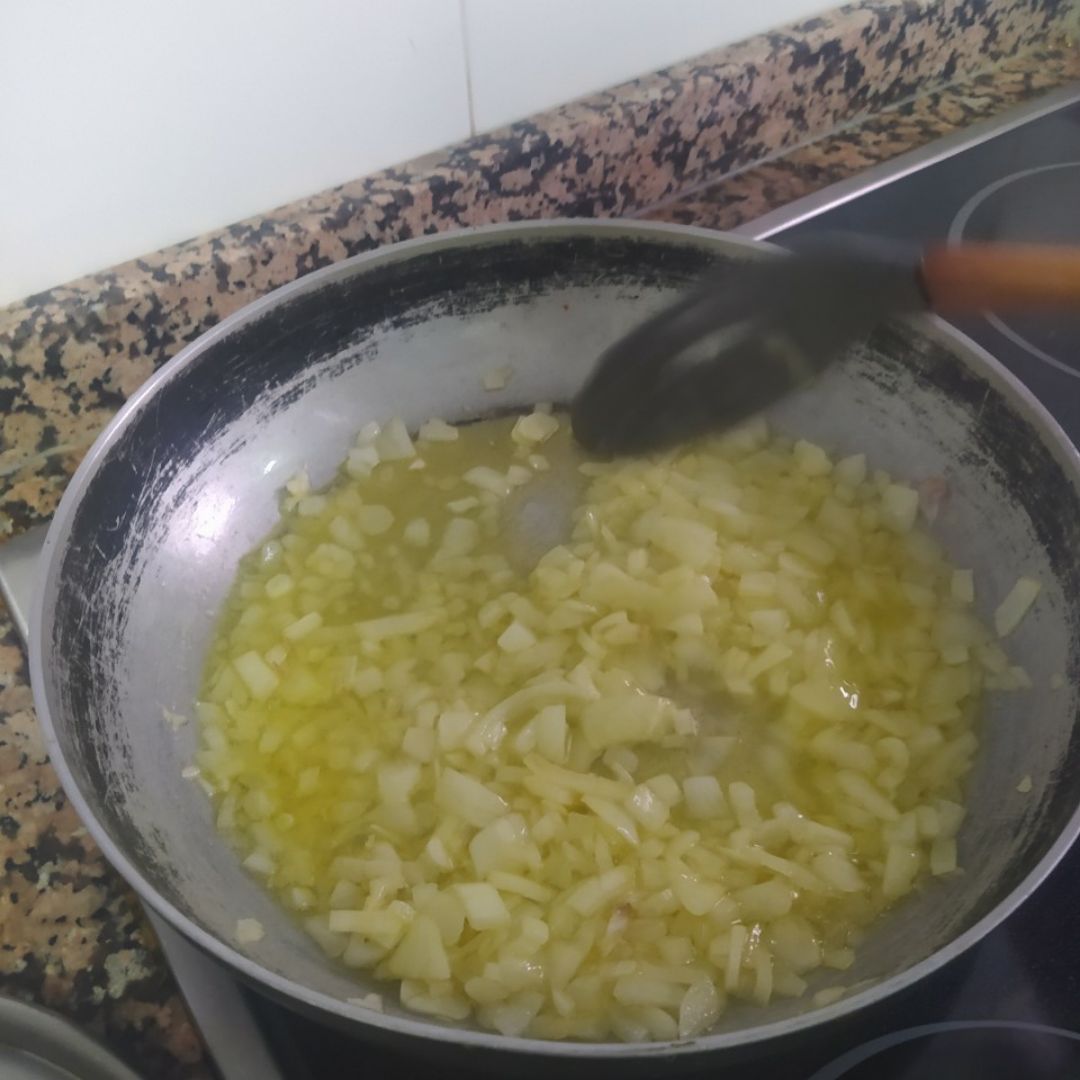 Judías Verdes con Jamón y huevo Paso 3 Judías Verdes con Jamón y huevo Paso 3