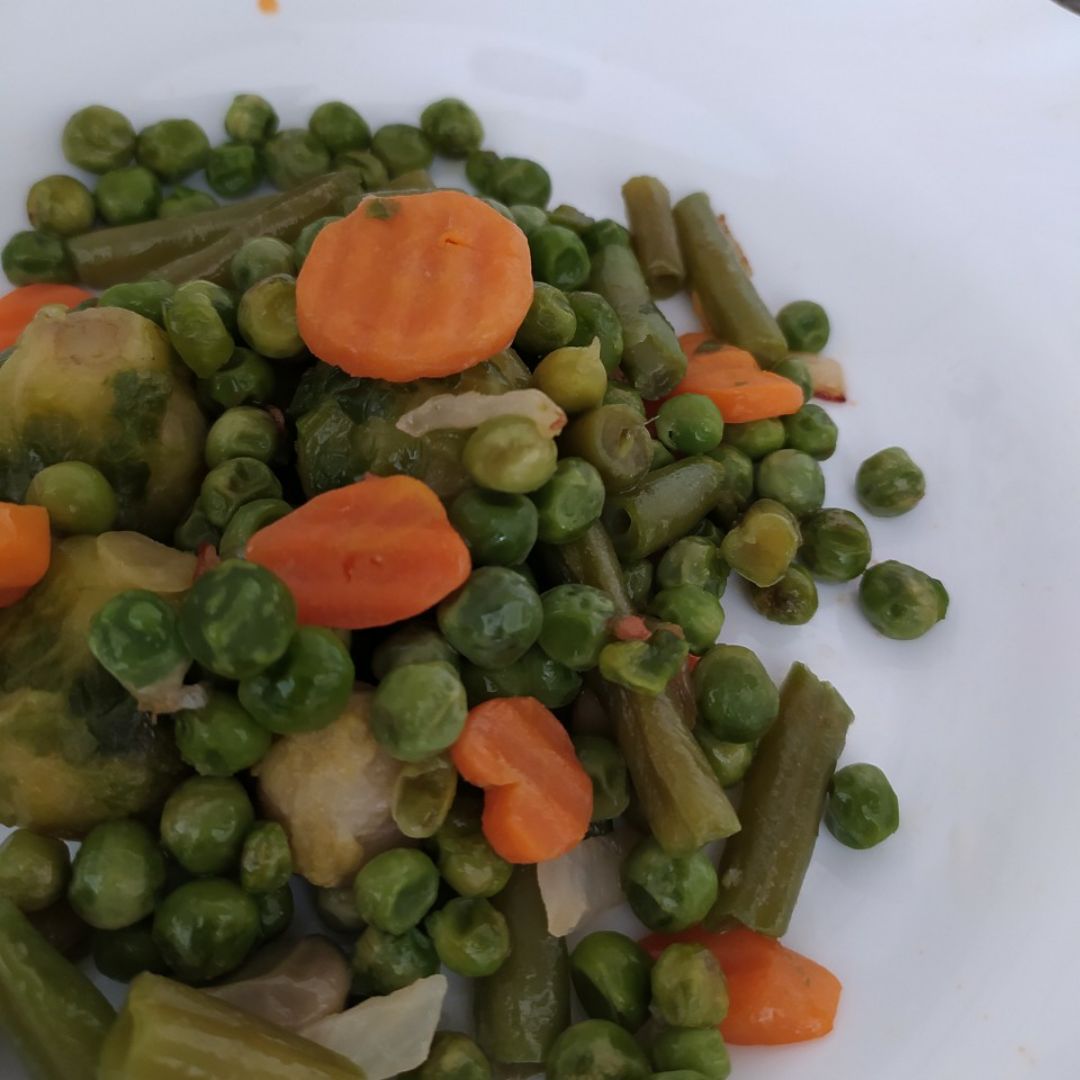 Albóndigas de pollo con verduras con guarnición de patatas al graten Paso 0 Albóndigas de pollo con verduras con guarnición de patatas al graten Paso 0