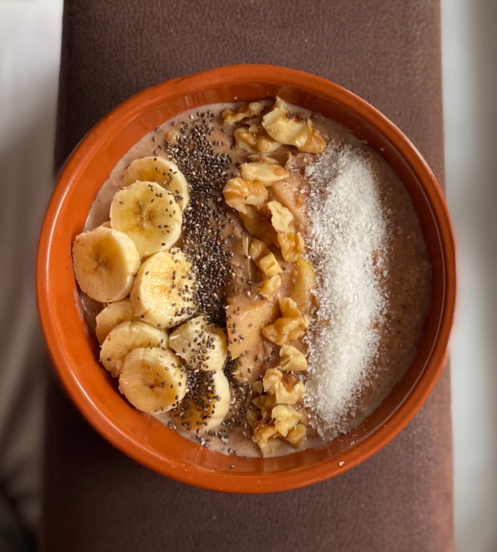 Porridge de platano y manzana