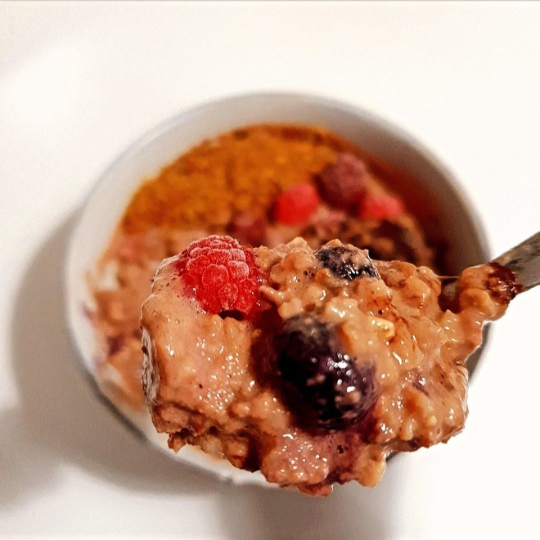 🌞 SUMMER PORRIDGE 🥣 con fruta congelada 🍌🫐🍓 Paso 4