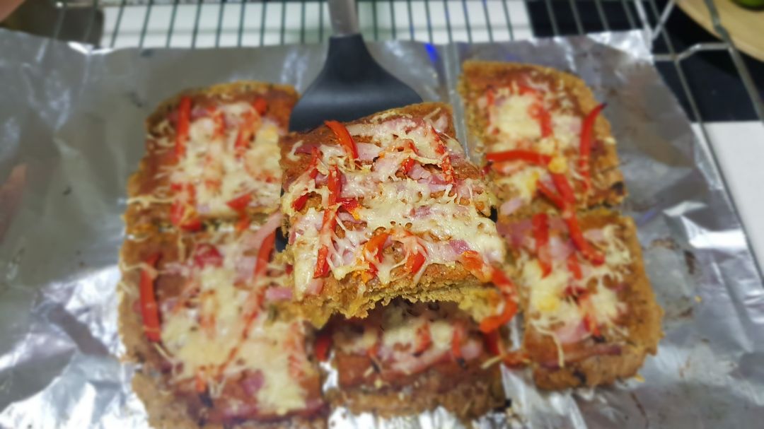 Pizza con base de avena