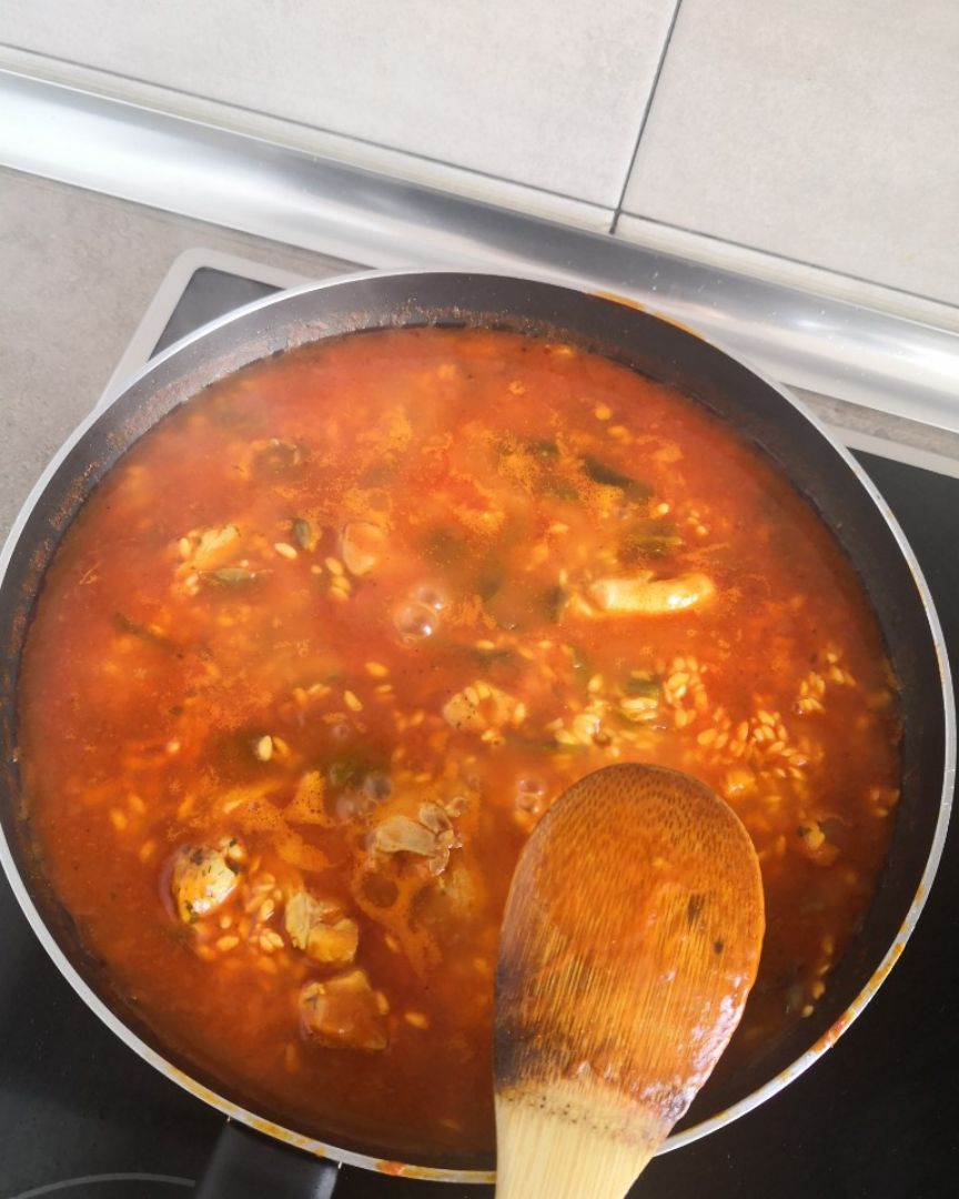 Arroz con conejo y verduras Paso 4