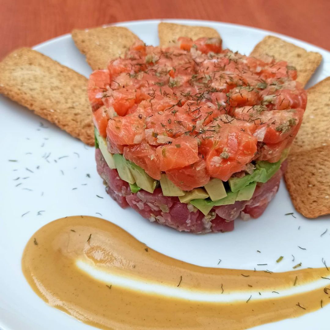 🌸TARTAR DE ATÚN Y SALMÓN 🌸Step 0