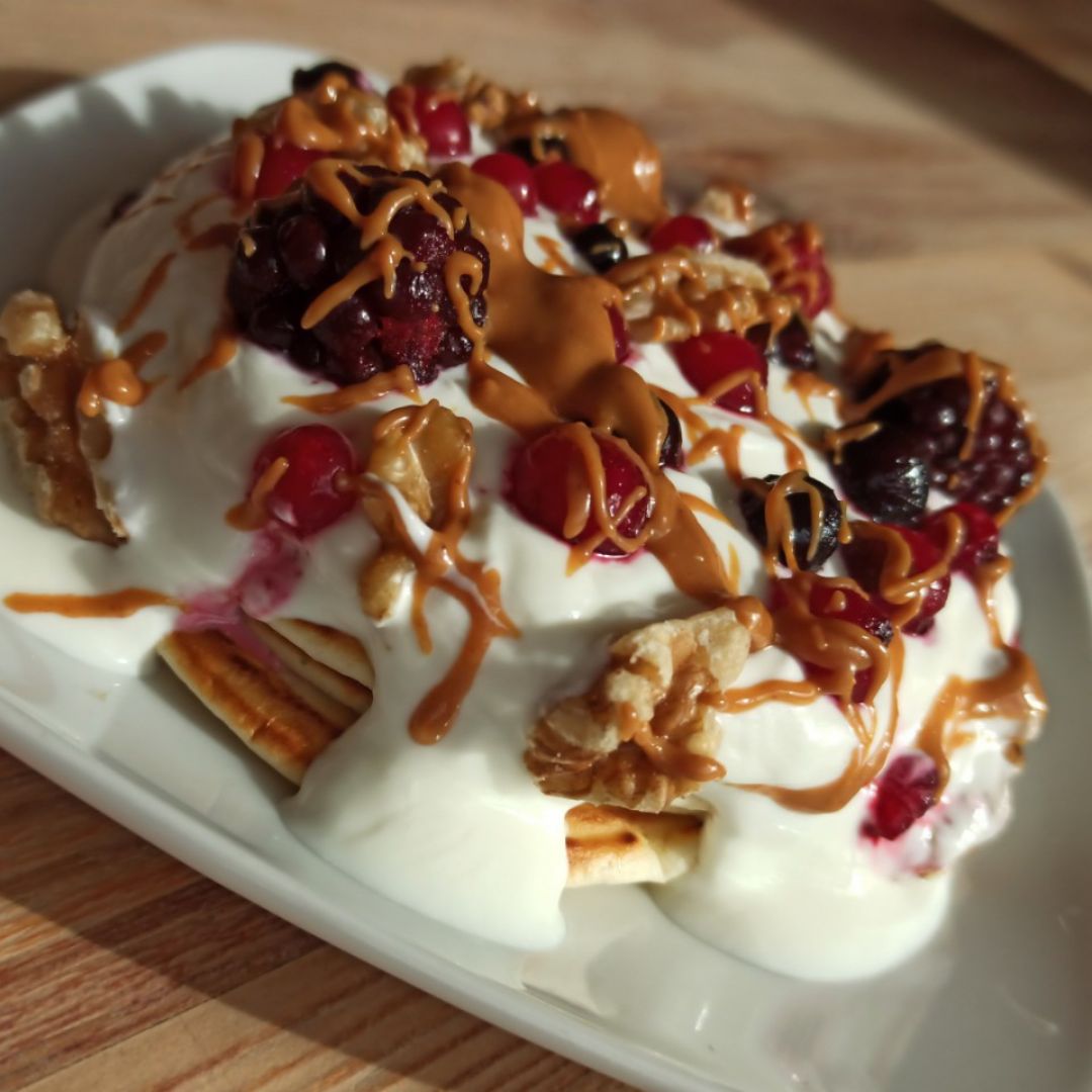 Tortitas con frutos rojos Tortitas con frutos rojos