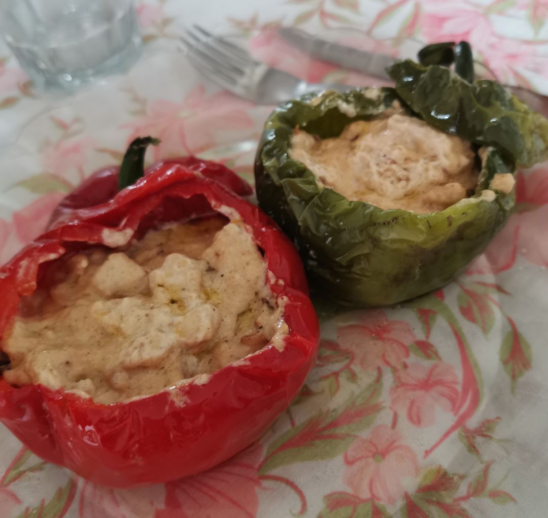 ♥️ PIMIENTOS RELLENOS DE POLLO CON BECHAMEL KETO ♥️ PIMIENTOS RELLENOS DE POLLO CON BECHAMEL KETO