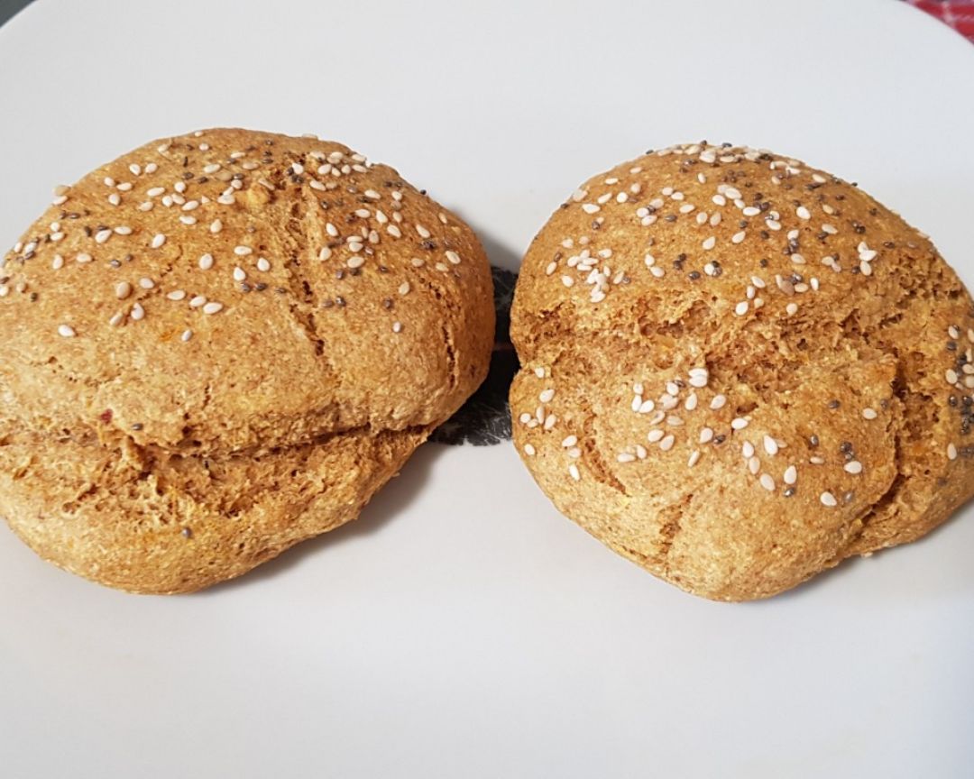 Hamburguesa con pan integral de 🎃 Paso 0 Hamburguesa con pan integral de 🎃 Paso 0