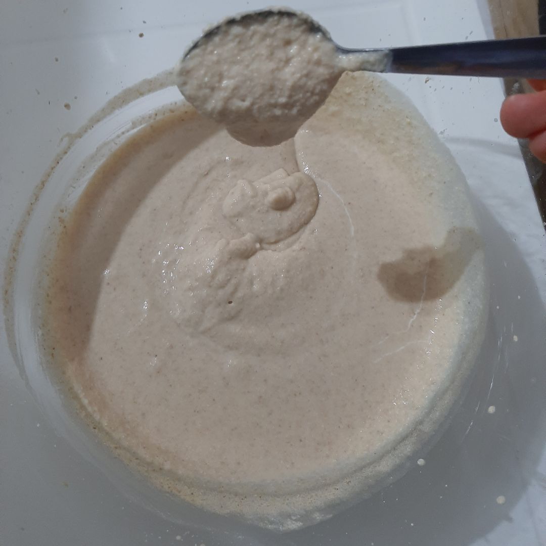 Pan probiótico proteico a base de legumbres y trigo sarraceno Paso 1