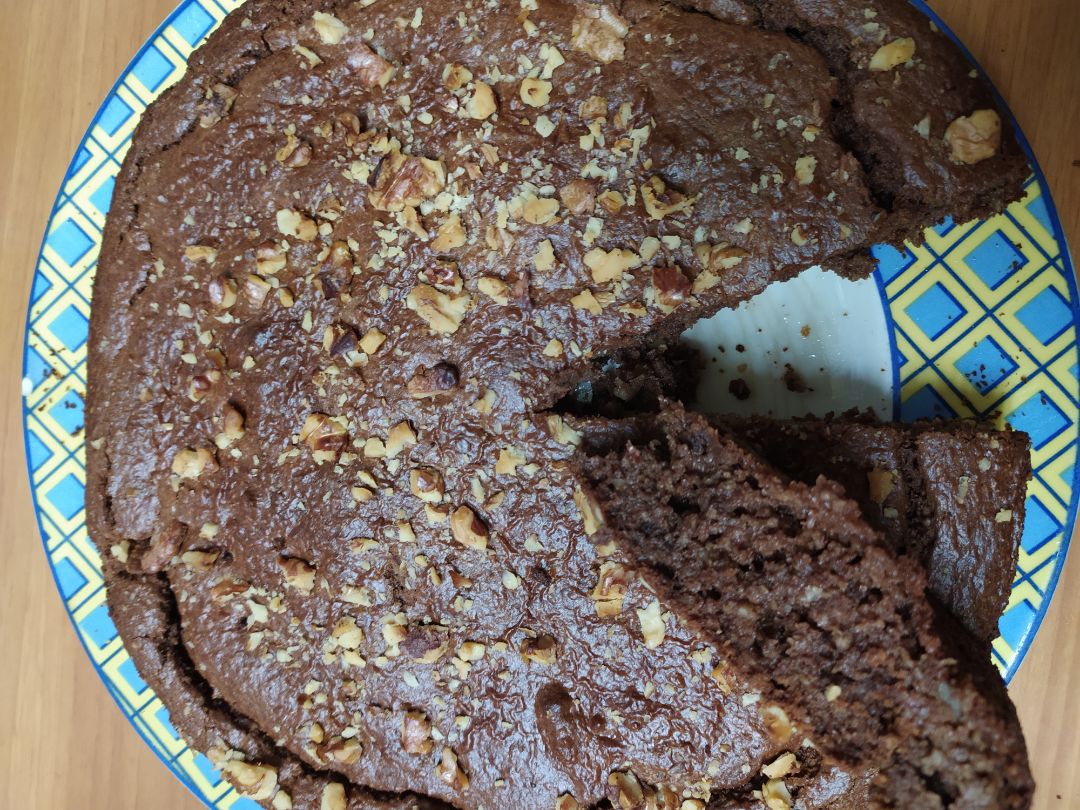 Bizcocho de chocolate y nueces Bizcocho de chocolate y nueces