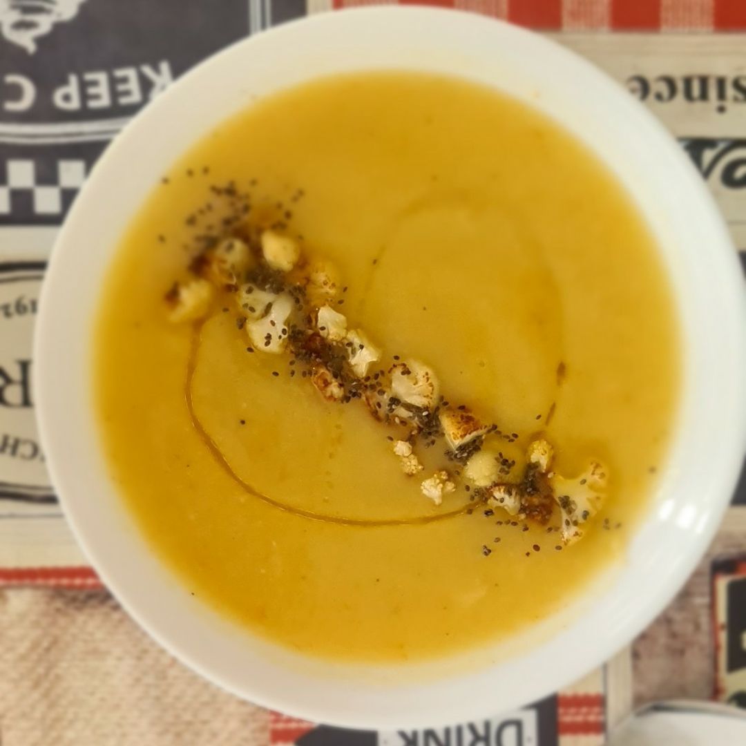 Crema de coliflor al curry Crema de coliflor al curry