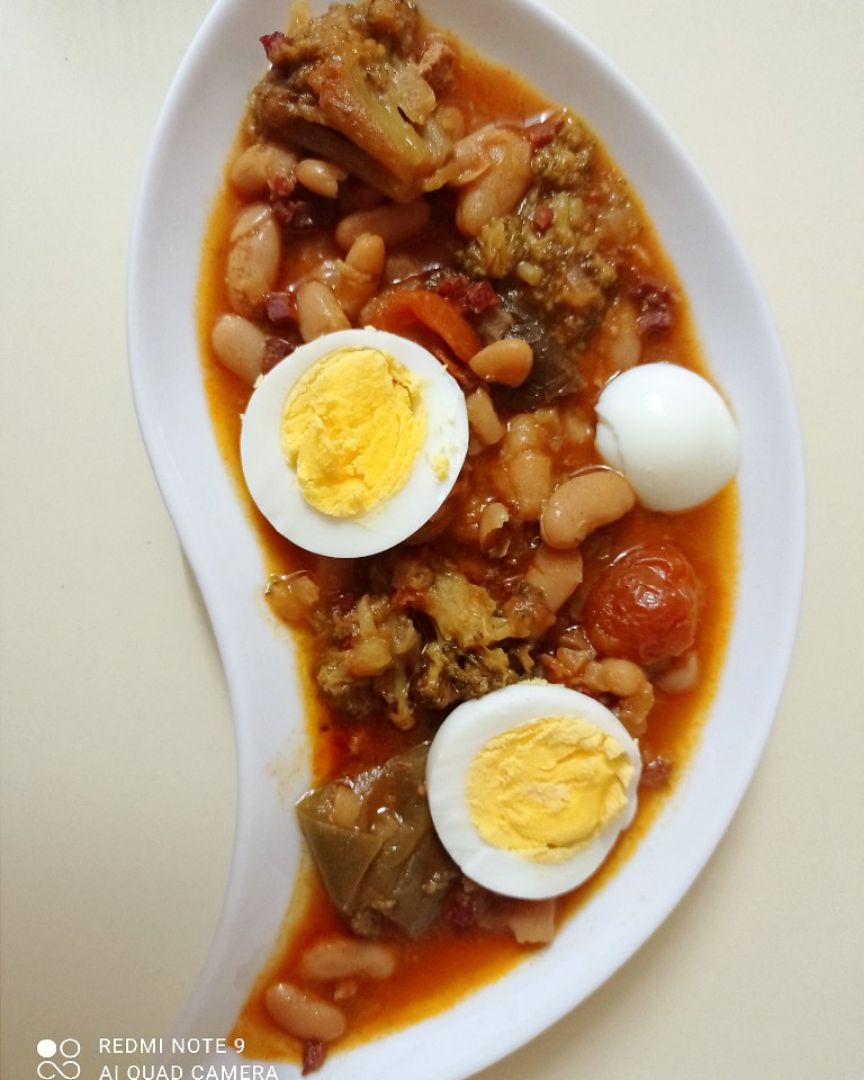 Potaje de alubias de verduras Potaje de alubias de verduras