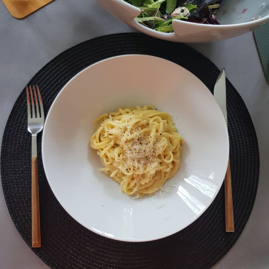 Pasta cacio e pepeStep 0