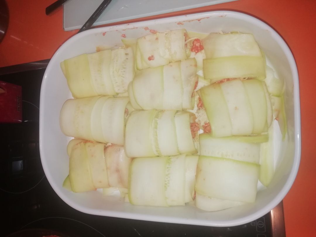 Canelón de Calabacín sin pasta Paso 5 Canelón de Calabacín sin pasta Paso 5