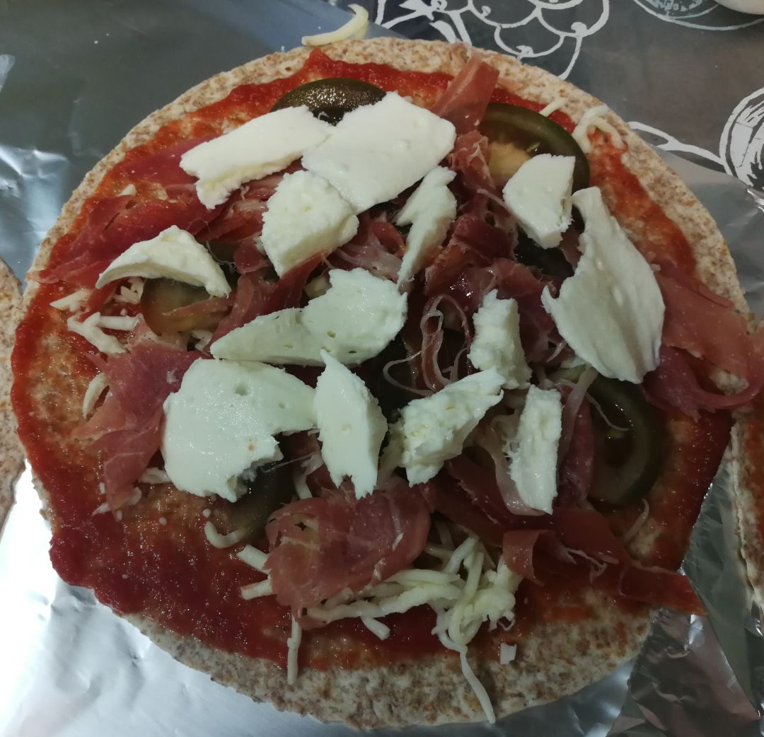 Pizza Realfood Espectacular 😍 serrana Paso 1 Pizza Realfood Espectacular 😍 serrana Paso 1
