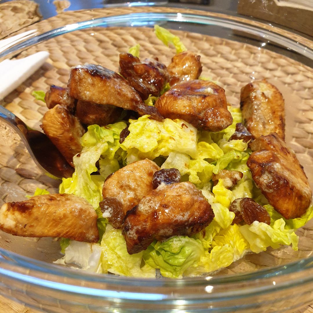 Ensalada templada de pollo marinado 🥗🍗 Ensalada templada de pollo marinado 🥗🍗