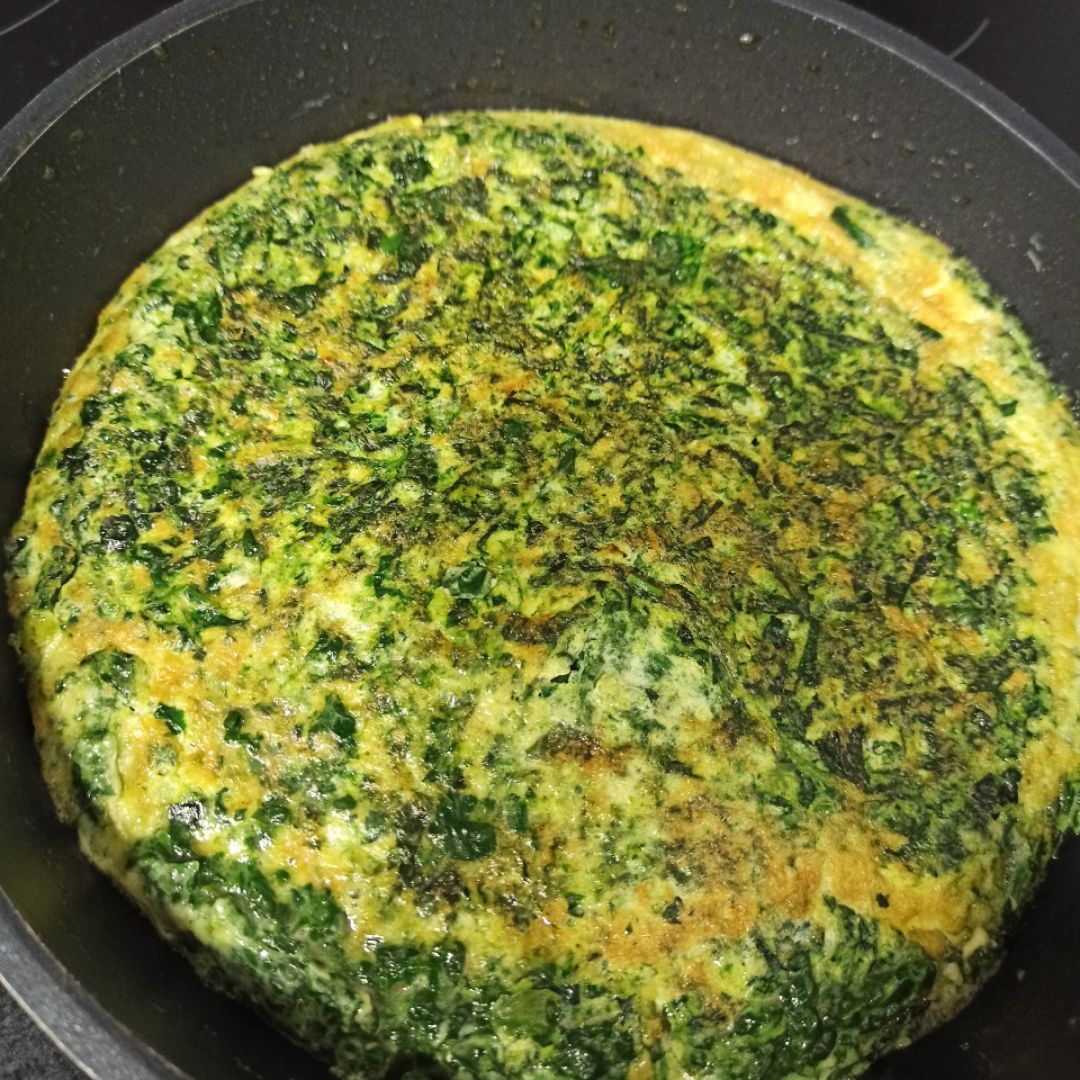 Tortilla de espinacas y queso Tortilla de espinacas y queso