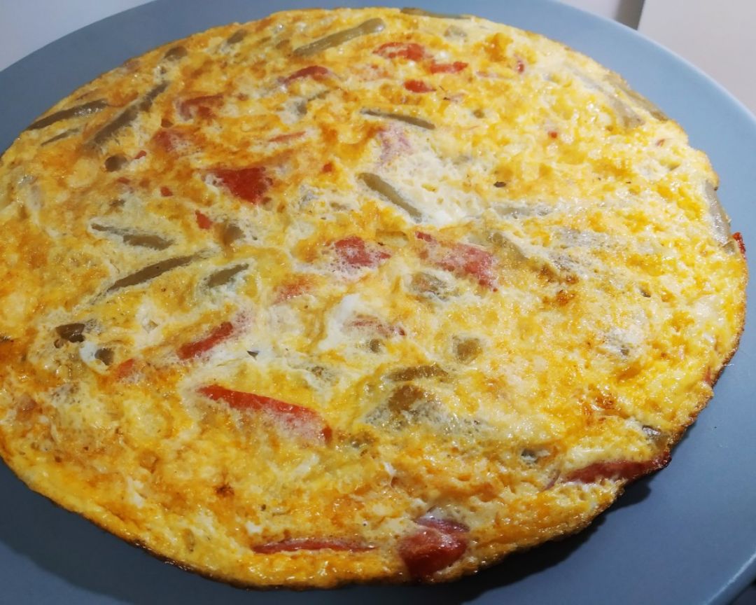 Tortilla de judías y pimiento rojo Tortilla de judías y pimiento rojo