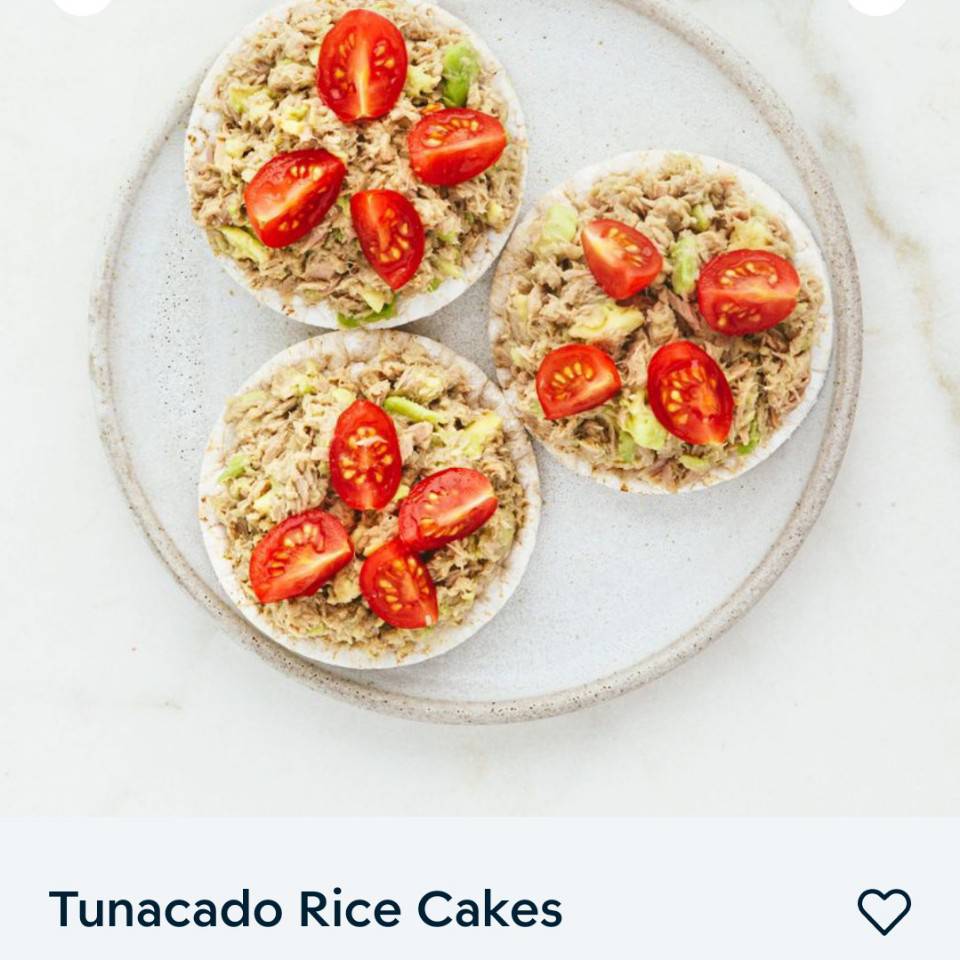 Tunacado rice cakes