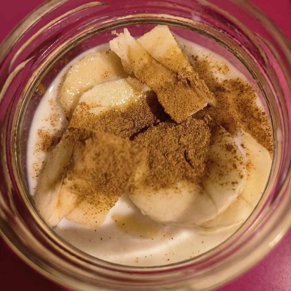 Leche con avena y plátano 