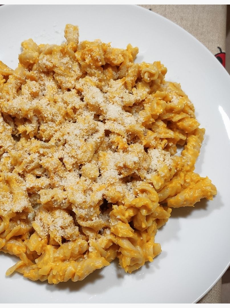 Pasta cremosa de calabaza