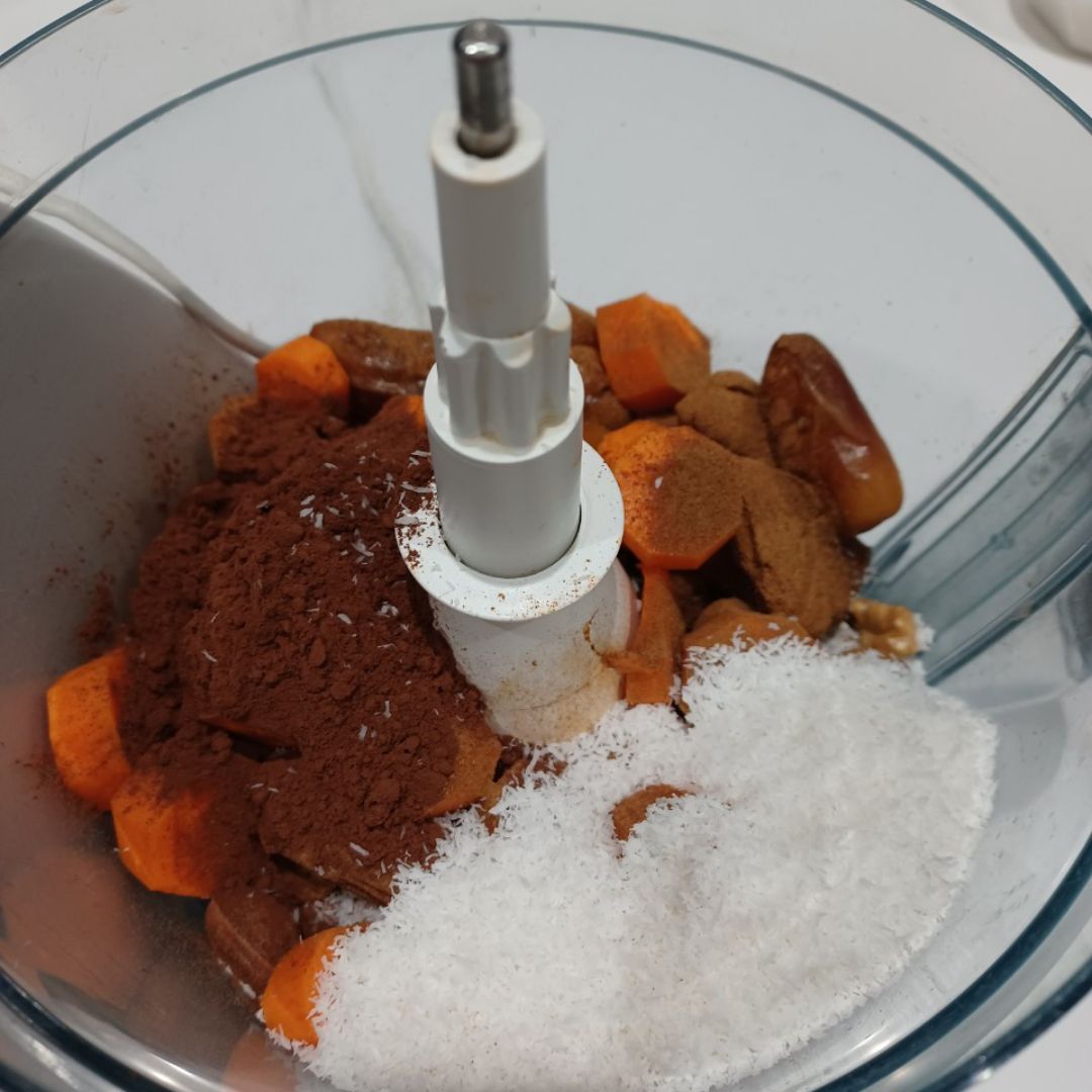 Energy bolas de zanahoria y cacao Paso 1 Energy bolas de zanahoria y cacao Paso 1
