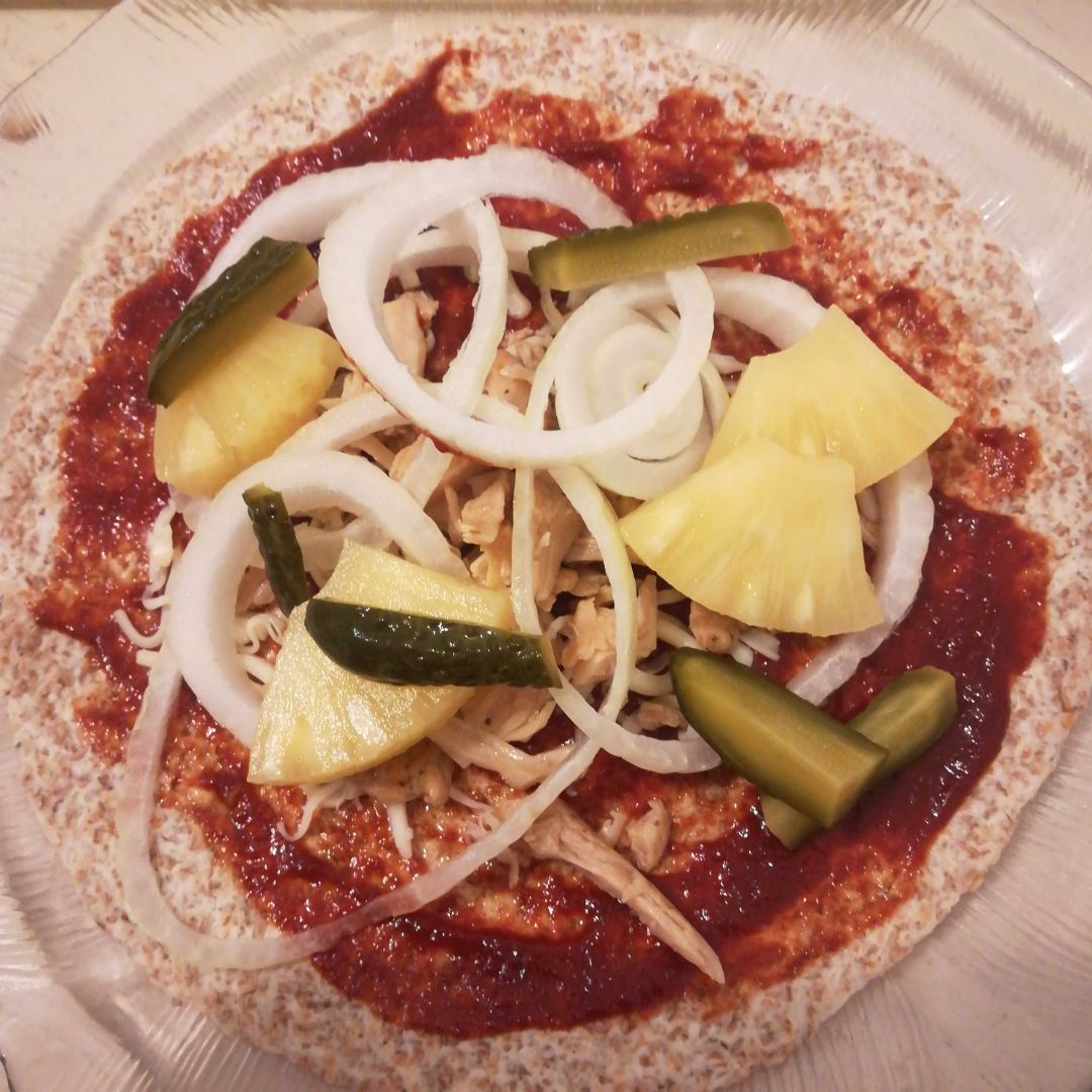 Fajita de pollo con verduras y queso Fajita de pollo con verduras y queso