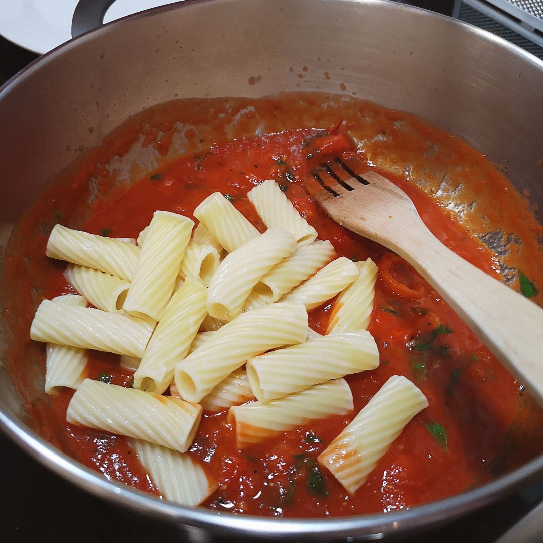 Pasta a la sorrentina Paso 3