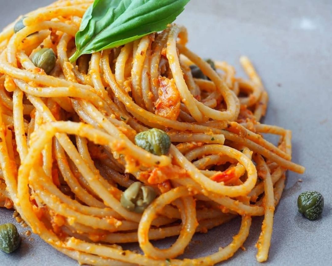 SPAGHETTI AL PESTO ROSSO Paso 3